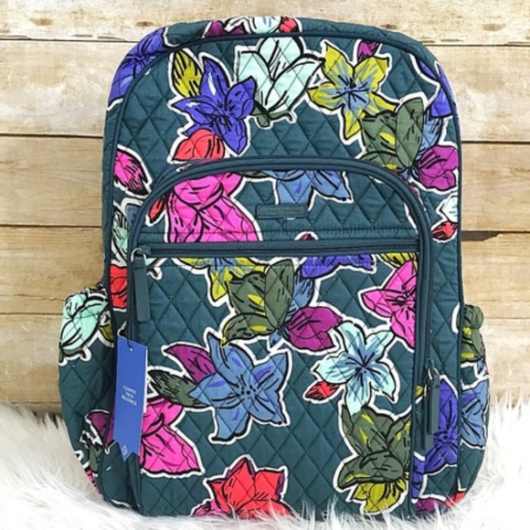 vera bradley falling flowers backpack